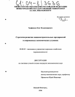 Стратегия развития машиностроительных предприятий в современных экономических условиях - тема диссертации по экономике, скачайте бесплатно в экономической библиотеке Стратегия развития машиностроительных предприятий в современных экономических условиях - тема диссертации по экономике, скачайте бесплатно в экономической библиотеке