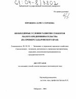 Необходимые условия развития субъектов малого предпринимательства - тема диссертации по экономике, скачайте бесплатно в экономической библиотеке Необходимые условия развития субъектов малого предпринимательства - тема диссертации по экономике, скачайте бесплатно в экономической библиотеке