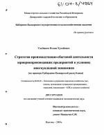 Стратегия производственно-сбытовой деятельности зернопроизводящих предприятий в условиях многоукладной экономики - тема диссертации по экономике, скачайте бесплатно в экономической библиотеке