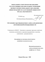 Управление сбытовыми процессами на предприятиях автомобильной промышленности - тема диссертации по экономике, скачайте бесплатно в экономической библиотеке Управление сбытовыми процессами на предприятиях автомобильной промышленности - тема диссертации по экономике, скачайте бесплатно в экономической библиотеке